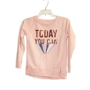 Perfect soft cozy crewneck girls sweater sweatshirt salmon Sz 10